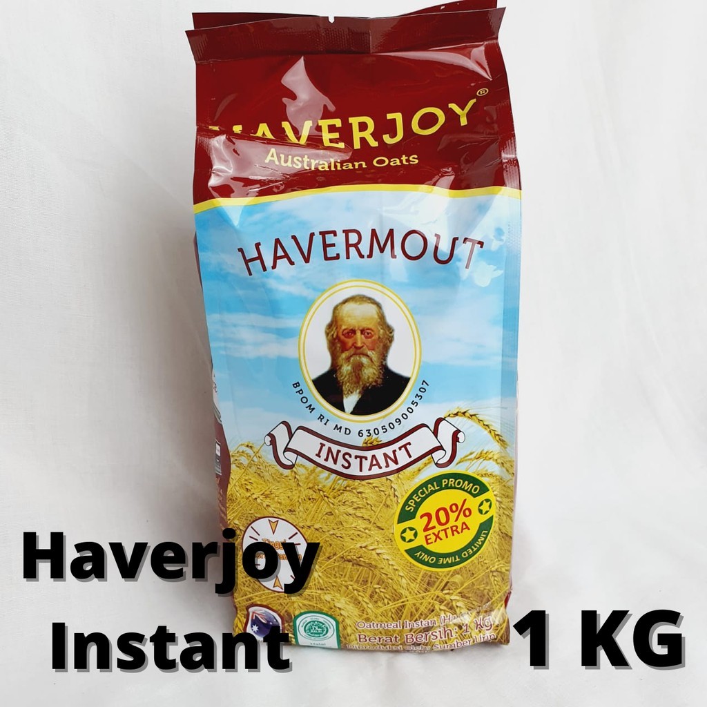 

Haverjoy INSTANT Cereal Oat Sehat Diet 1 KG 1000 Gram kilogram