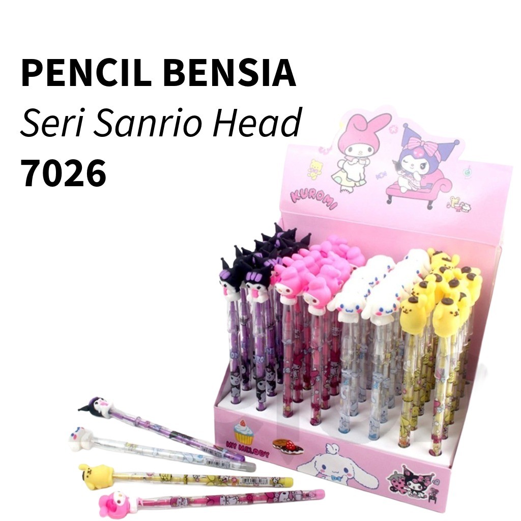 

❤️️1buah Pensil Bensia Kepala 7026 / Pensil Sambung Susun Boneka❤️️