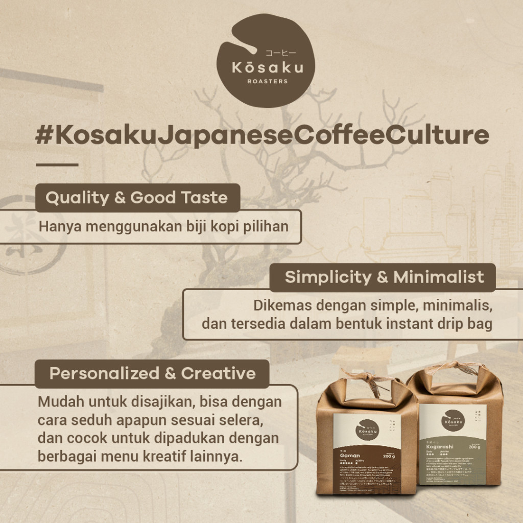

JAMIN MURAH !!!Kosaku Hanaemi Coffee Beans 200gr - Biji Kopi Arabika(BISA LANGSUNG ORDER)