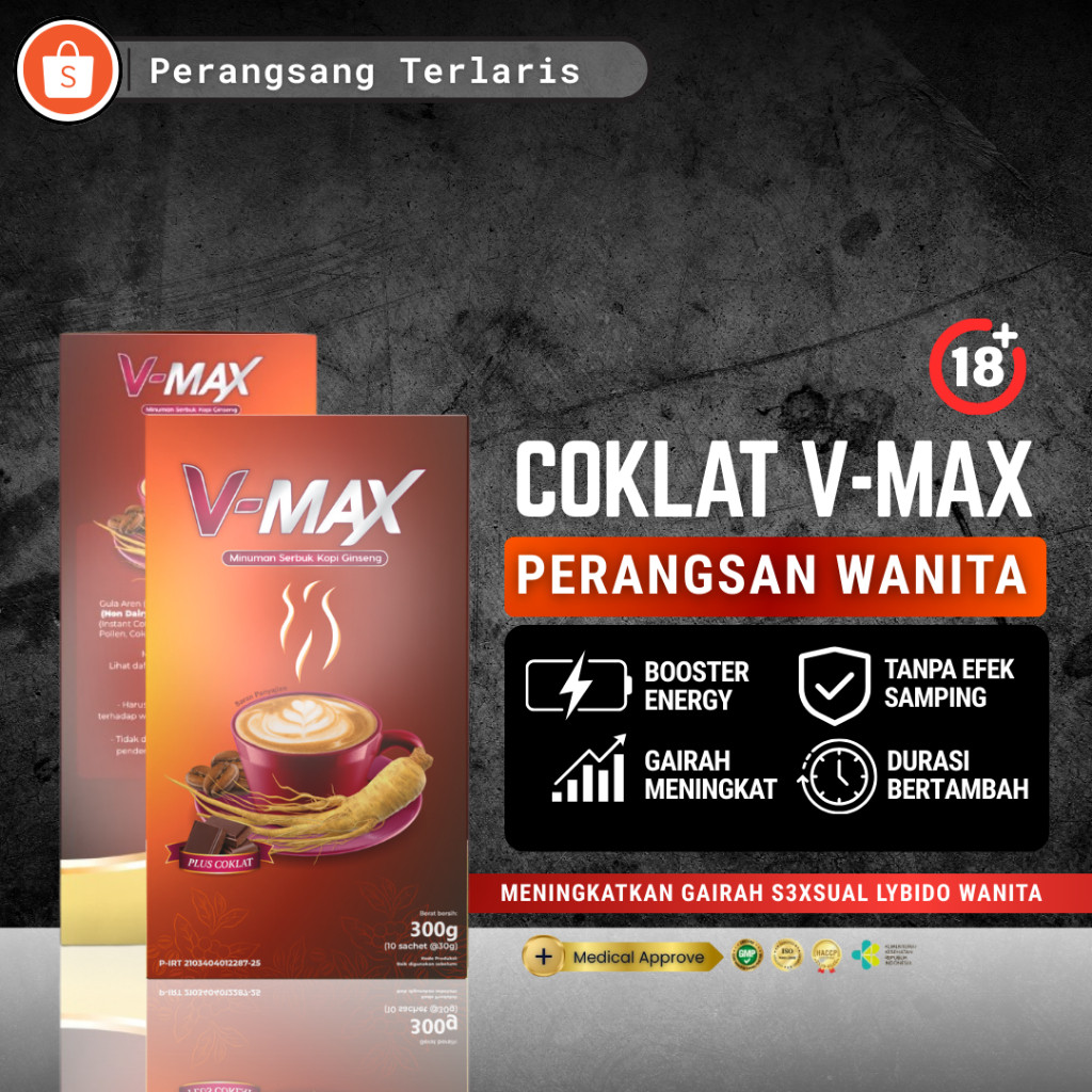 

V MAX Chocolate Perangsan wanita Minuman Instan Termurah Original