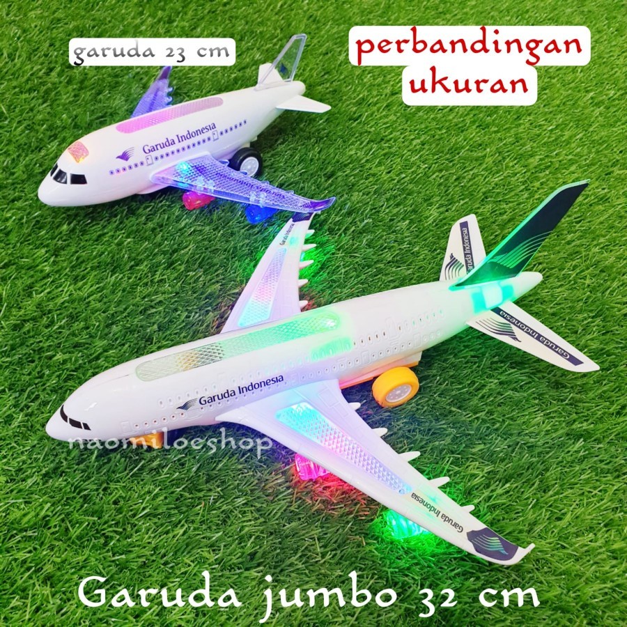 Mainan Pesawat Lion Air Figurin Pesawat Terbang Dengan Lampu Pesawat Garuda Airbus A380