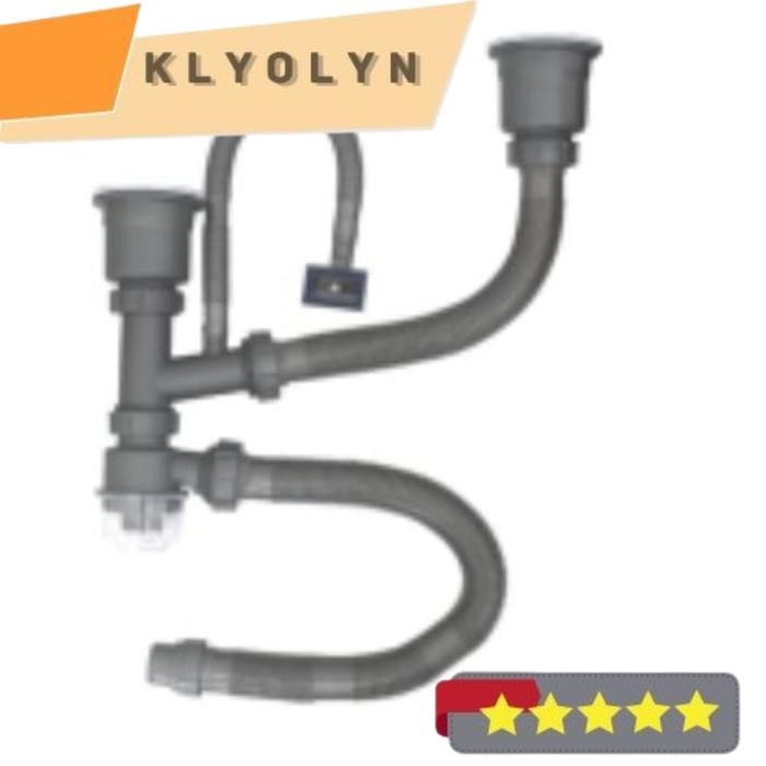 Afur Selang Pembuangan Bak Cuci Piring 2 Lubang/Avur Kitchen Sink - Afur + Selang