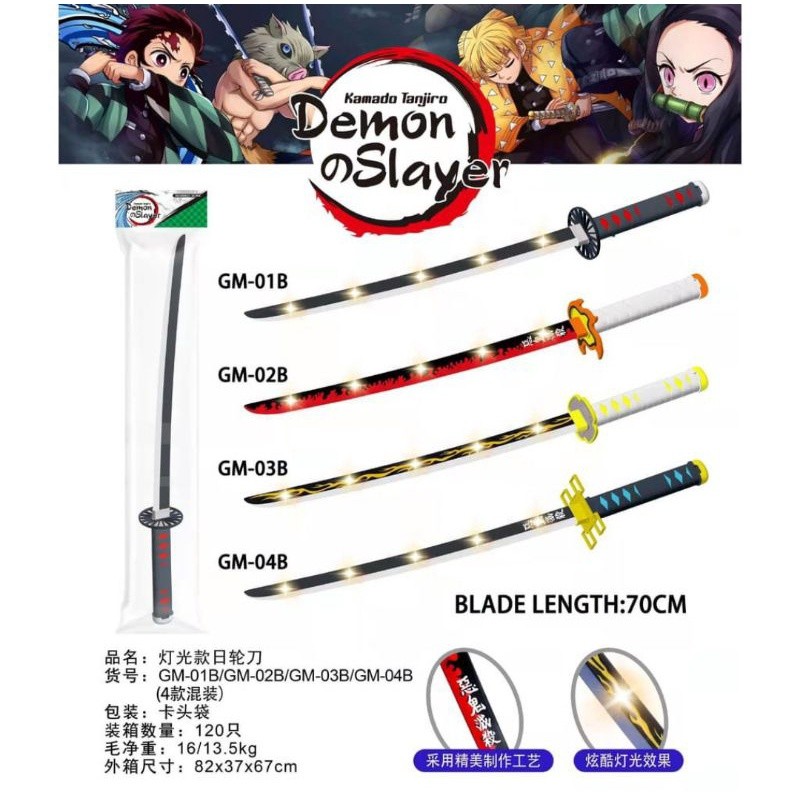 Demon slayer blade mainan pedang anak sword pedang samurai blade lampu