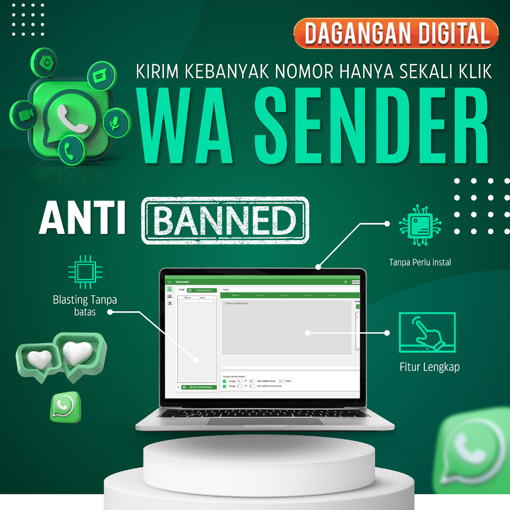 WA Blaster Pro Anti Blokir Anti Banned LISENSI ORIGINAL LIFETIME