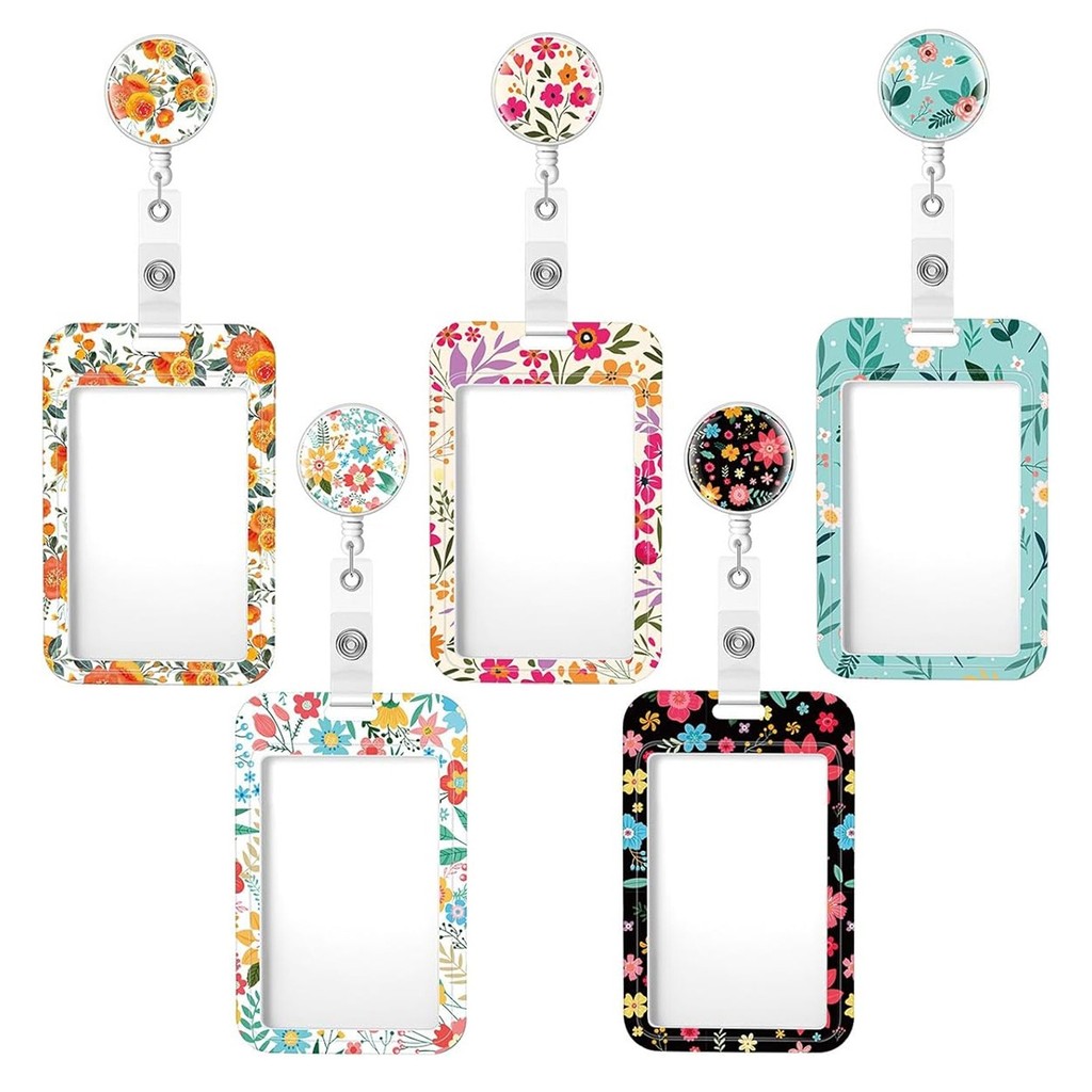 

Card Holder With Retractable Reel Id Badge Holders With Clip Name Key Card Holder For Nurse Doctor Student Teacher Office Gift