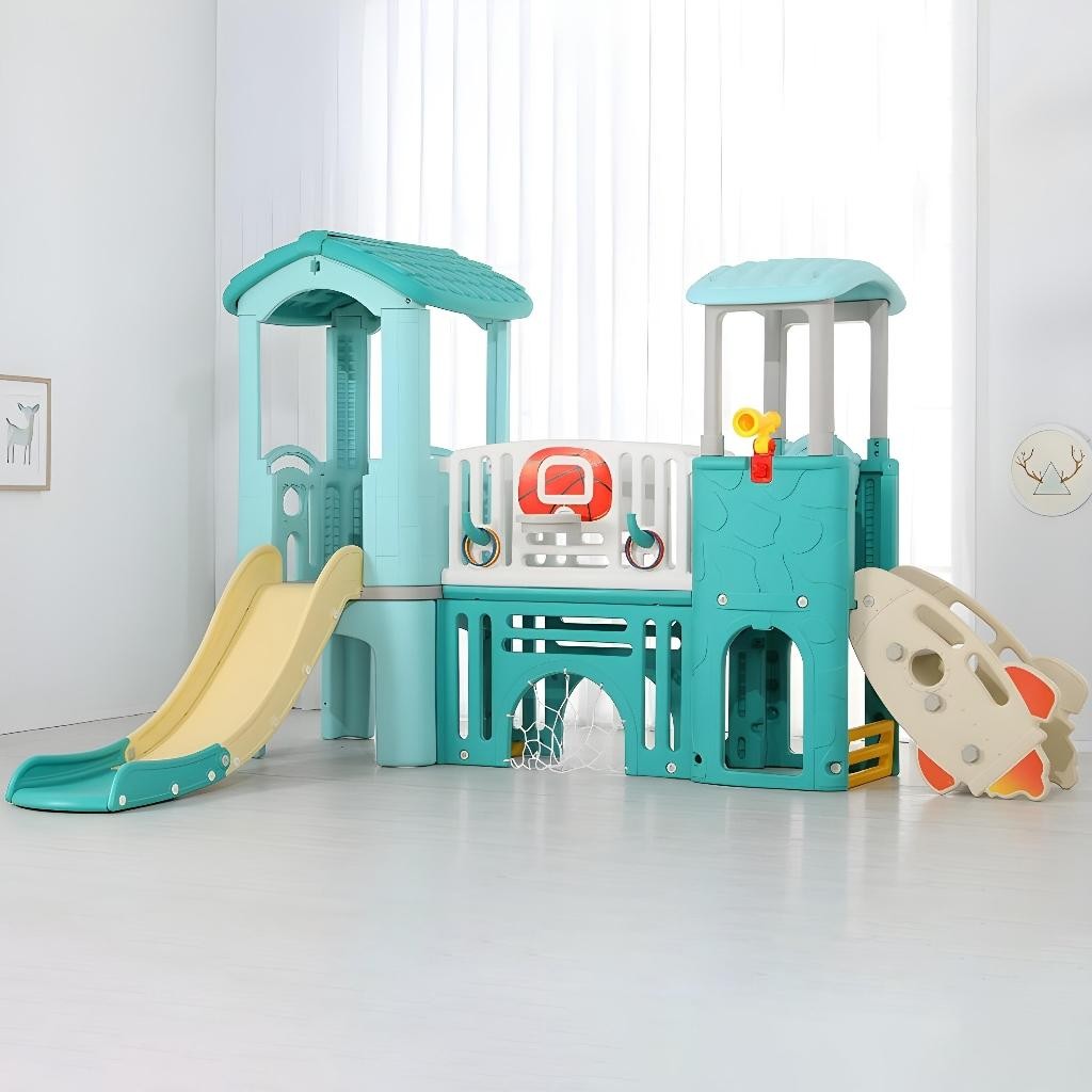 PANDA PLAYHOUSE Mainan Playhouse Playground Anak Perosotoan Terowongan Anak H2303