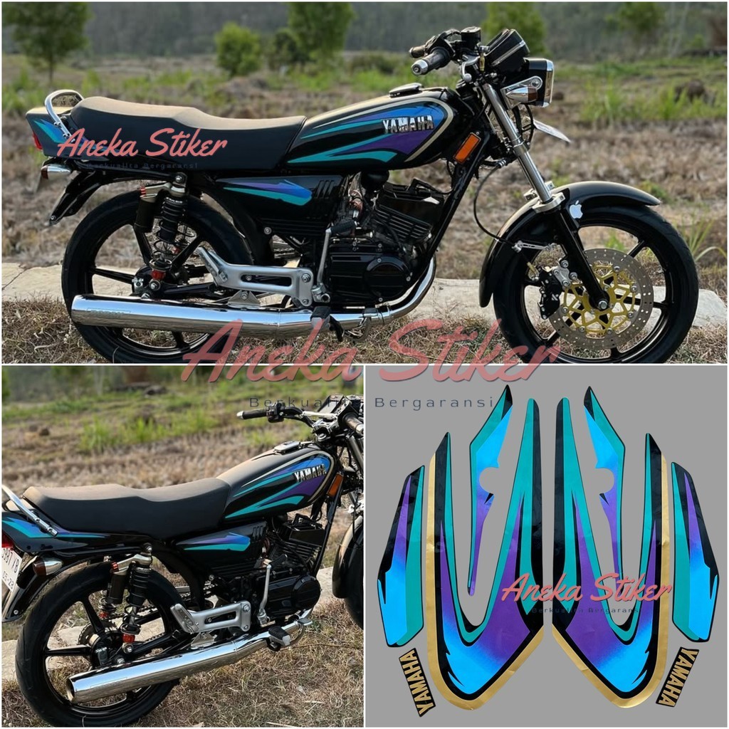 Striping stiker Yamaha RX Spesial RX S RXS 1995 1996 Biru Fullset