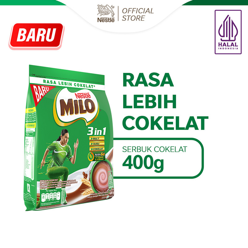 

MILO 3in1 ACTIV-GO Susu Coklat 400g