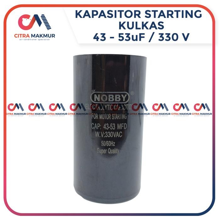 R3N0 Kapasitor Starting Kulkas 43 53 uF Capasitor Freezer Kompresor Relay PTC Sekun 330 Volt LG Shar