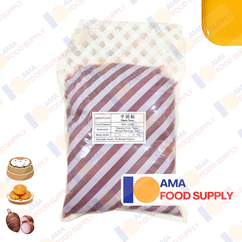 

Pasta Talas 1kg / Isian Roti Talas / Talas Bread Filling