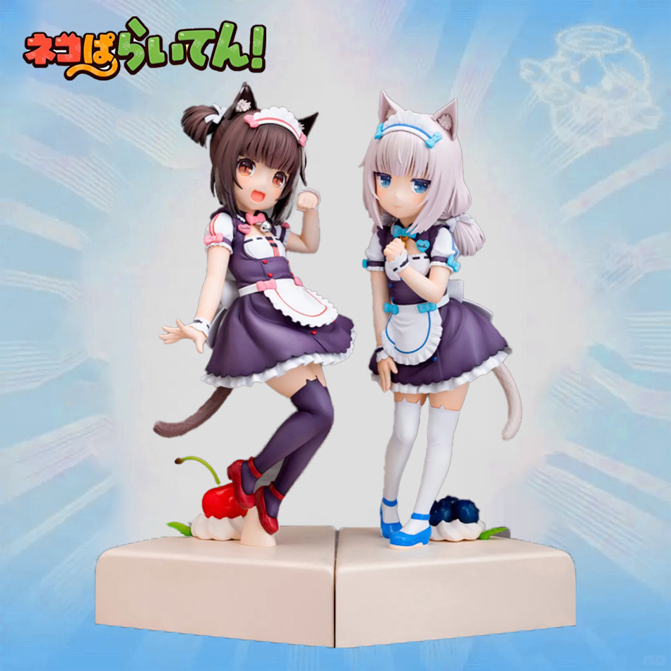 18cm NEKOPARA Anime Figure Kawaii Girl Chocola Action Figure Cute Maid Vanilla Figurine PVC Collecti
