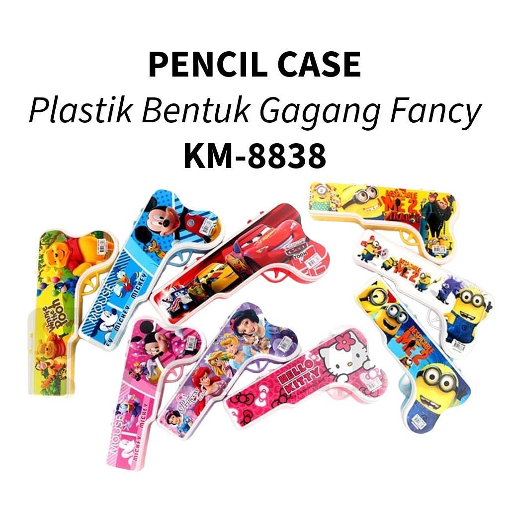 

❤️️Kotak Pensil Plastik Fancy KM-8838 / Tempat Pensil Karakter❤️️