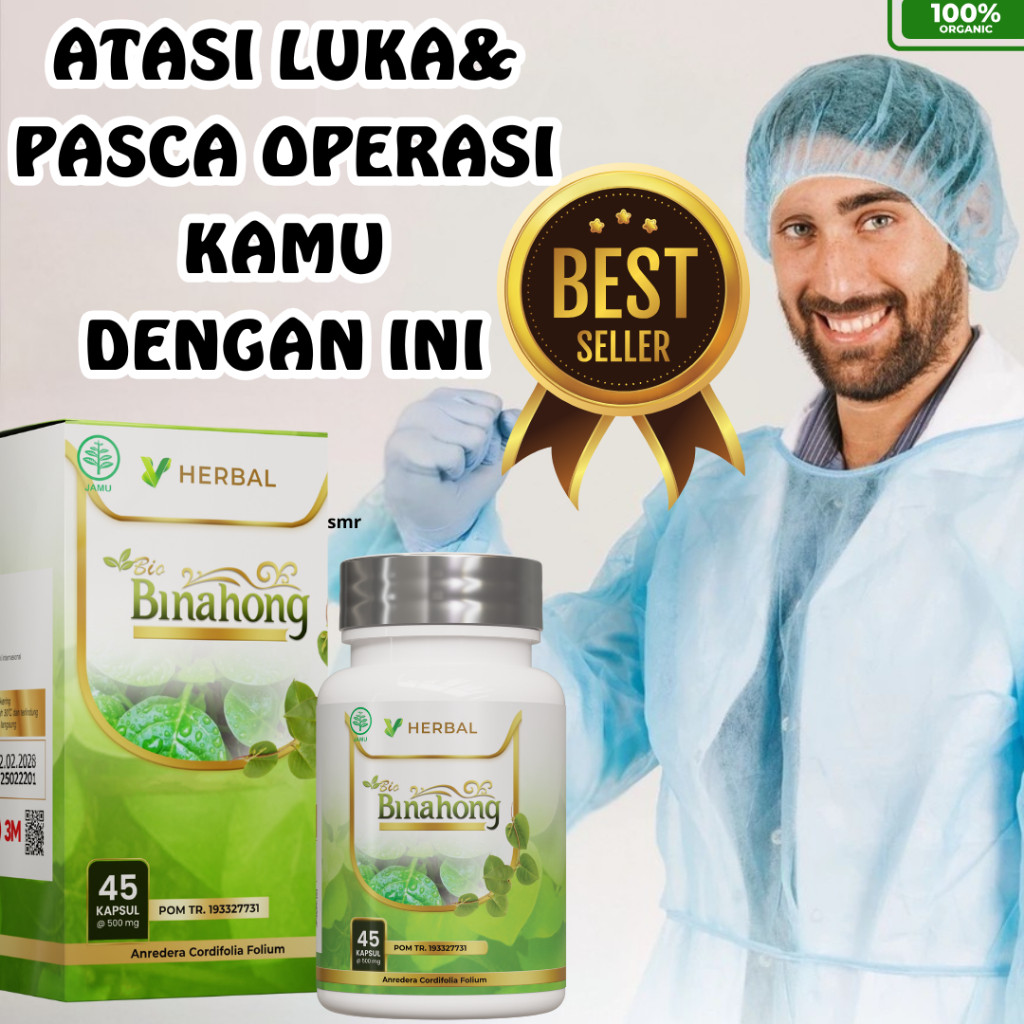 KAPSUL BIO BINAHONG - Obat Luka Pasca Operasi asli original bpom