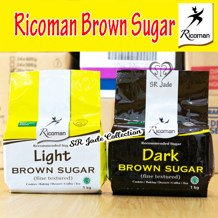 

Ricoman Light Dark Brown Sugar 1Kg 1 Kg Gula Light Brown Sugar