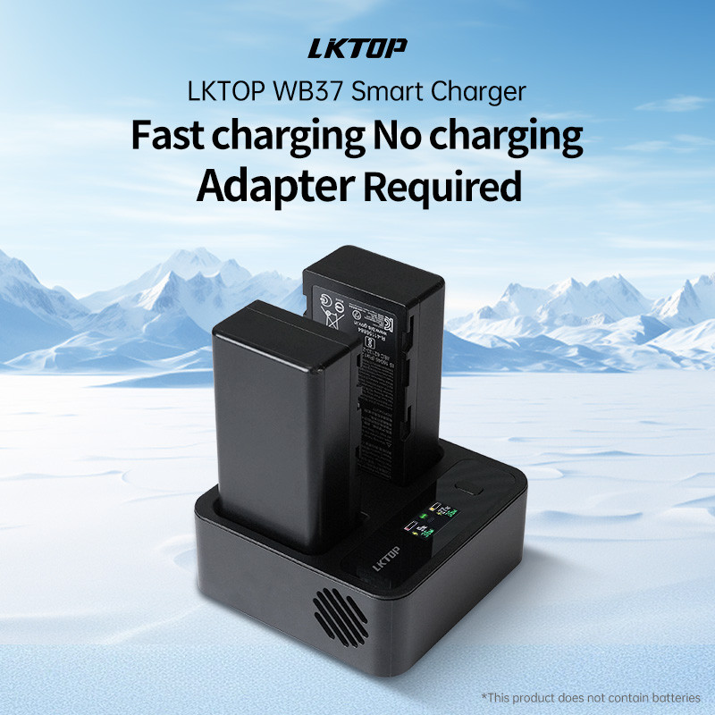 For DJI RC Plus Battery WB37 Smart Charger Fast Charging No Adapter Required Digital Display Screen 