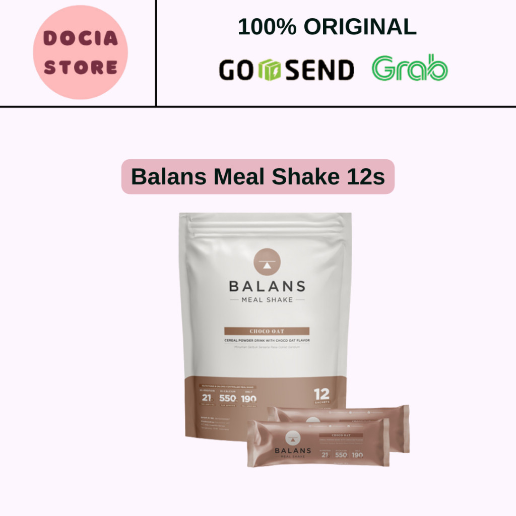 

SALE Docia Store | BALANS MEAL SHAKE Choco Oat 12s Minuman Diet Meal Replacement