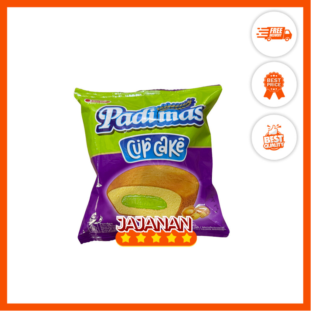 

Padimas Cupcake Bolu Lembut Rasa Cokelat/Stroberi/Pandan 42gr