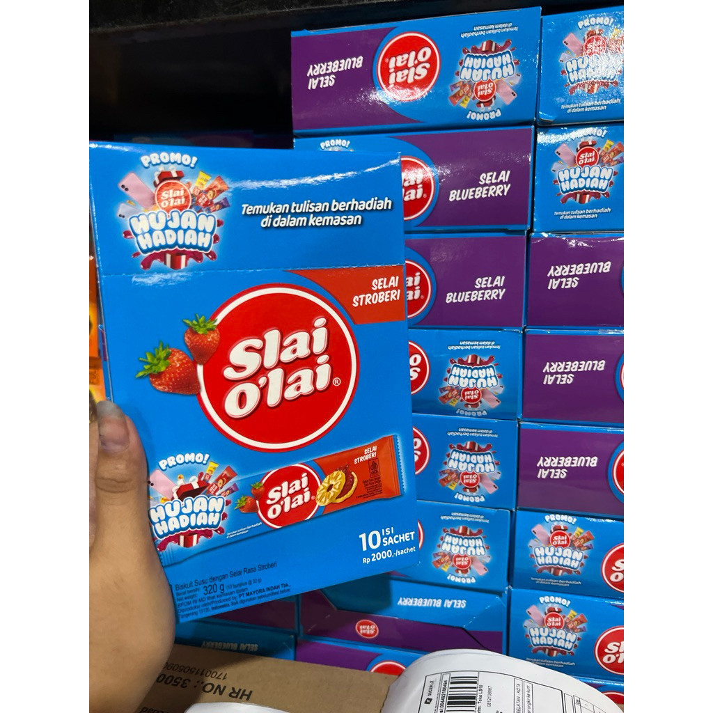

Roma Slai Olai Kemasan Box Rasa Stroberi/Blueberry/Nanas Isi 10 Bungkus @32g | Jajanan Snack Grosir Termurah