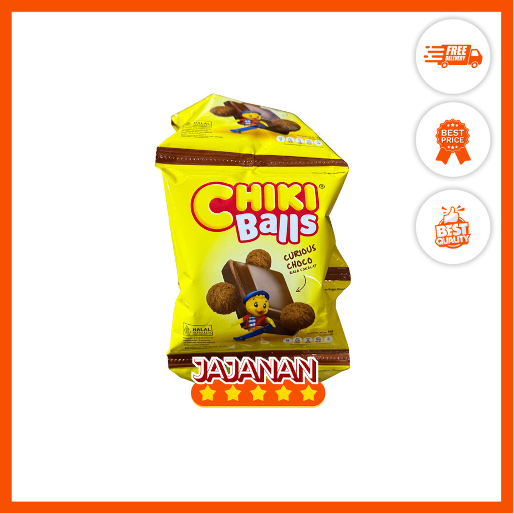 

Chiki Balls Snack 2000 Rasa Keju/Coklat/Chicken 1 Renceng 10 pcs @16gr