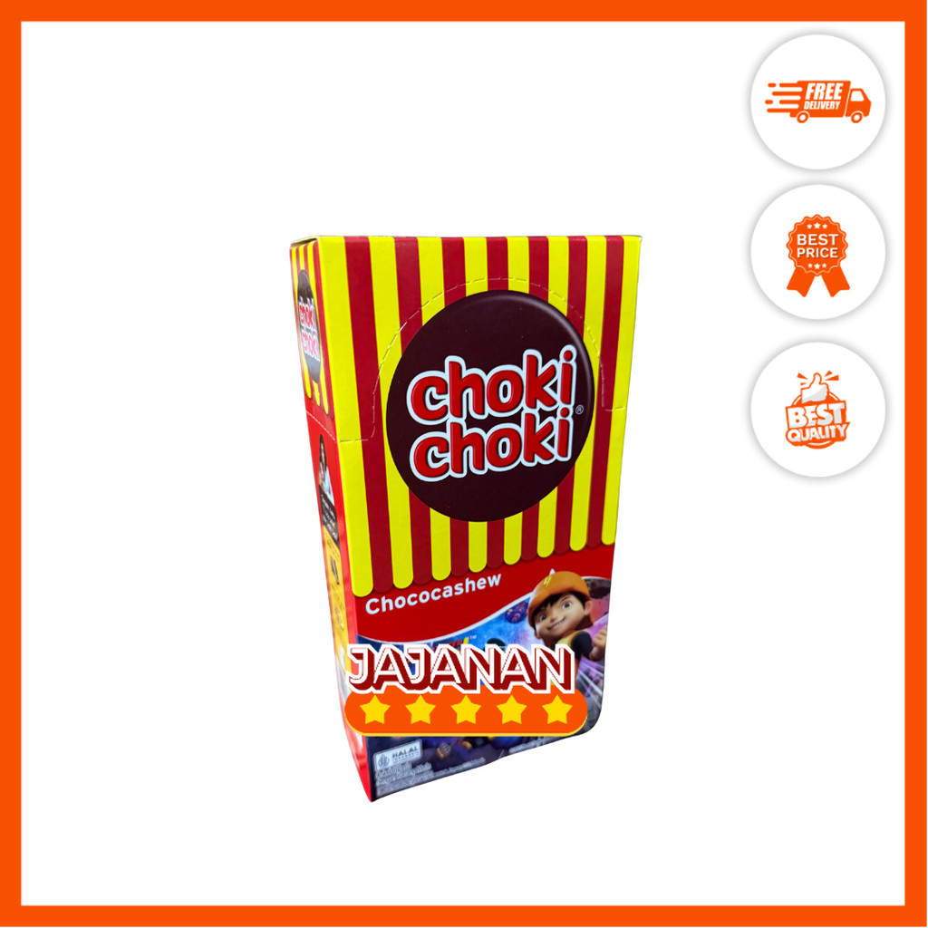

Choki Choki Choco Cashew Coklat Isi 20 pcs | Jajanan Snack Grosir Termurah