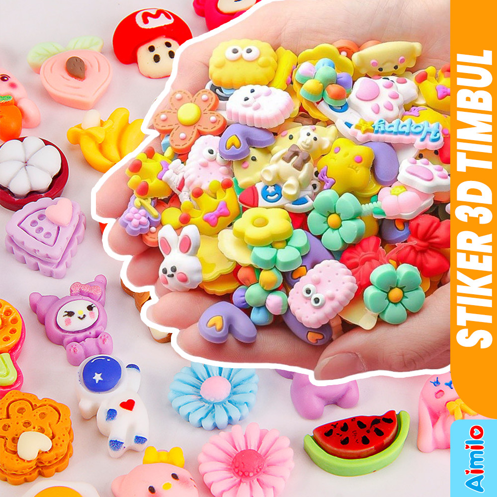 

Aimilo - Stiker 3D Timbul Lucu Sticker Tempel Untuk Botol Minum Lunch Box Buku Tulis Aesthetic