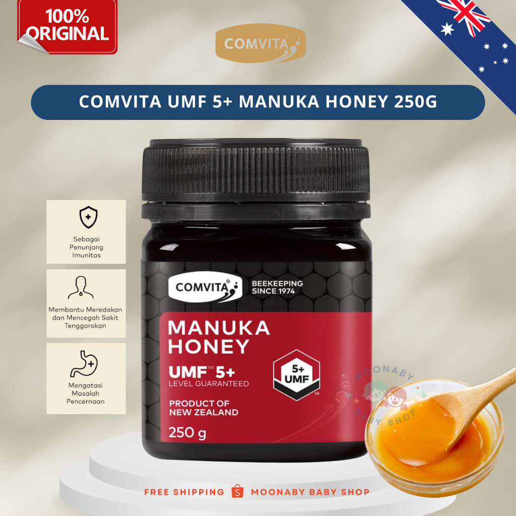 

SALE Exp 02/2027 Comvita UMF 5+ 250g, UMF10+ 500g Manuka Pure Honey 250g | Madu Asli New Zealand - MADE IN NEW ZEALAND