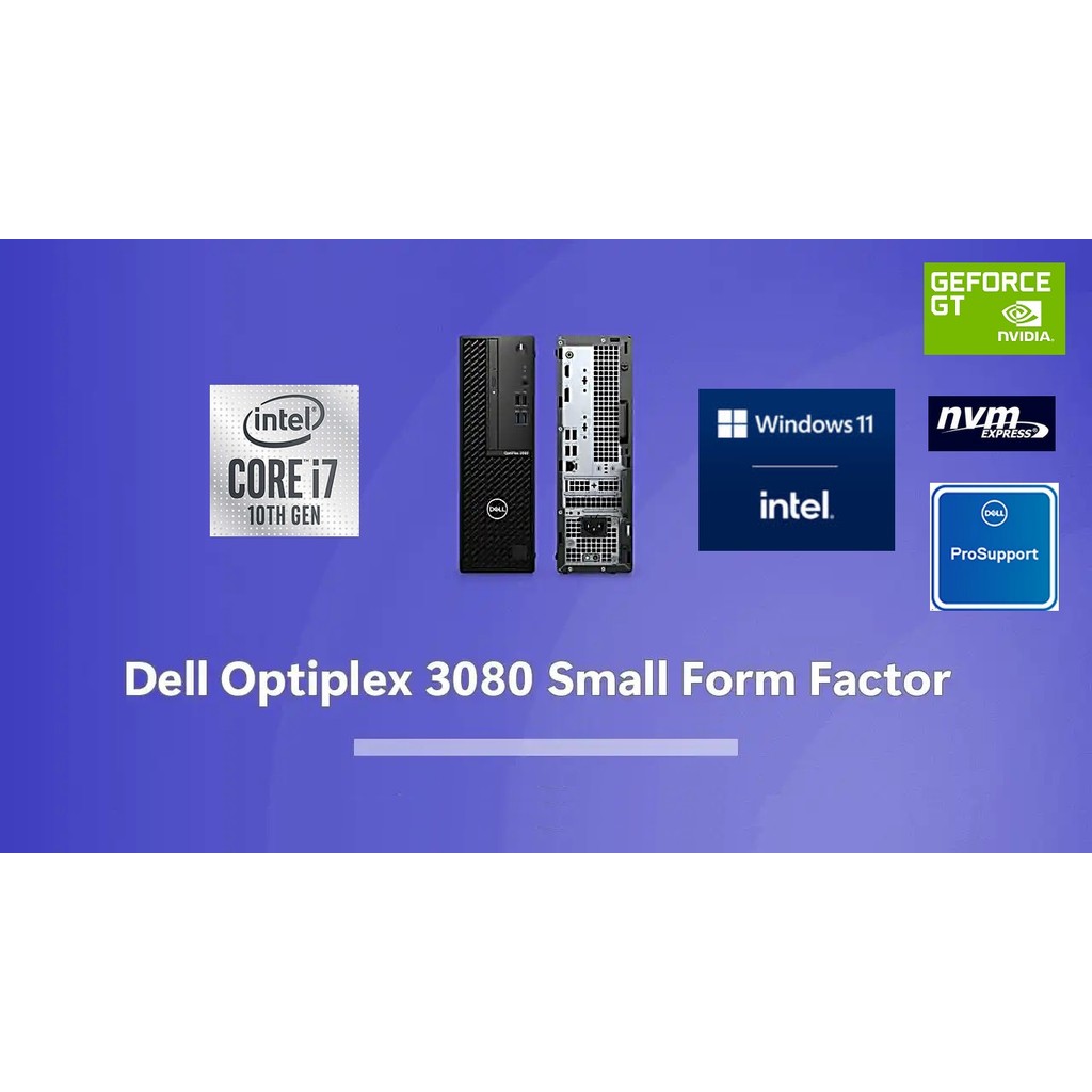 Mini PC DELL Optiplex 3080 SFF Core i7 Gen 10 VGA Nvidia 2GB DDR4 32GB SSD 2TB Win 11