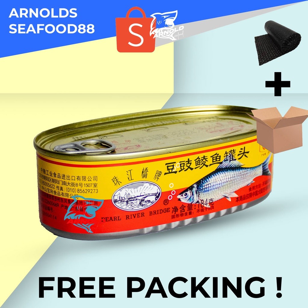 

Pearl River Bridge Fried Dace with Salted Black Beans / Ikan Tausi Kaleng 184 gr