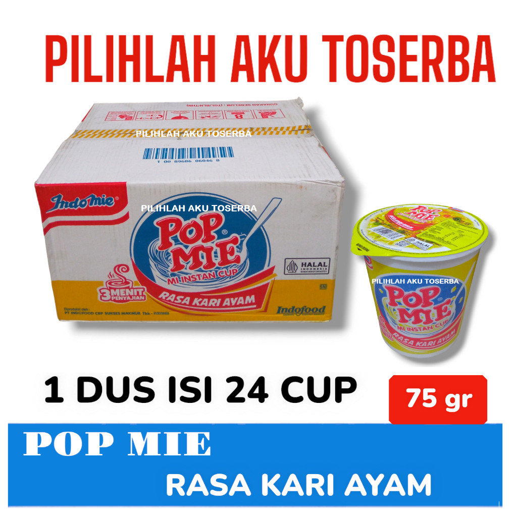 

Mie Instant POP MIE Rebus Rasa KARI AYAM - ( Harga 1 DUS )