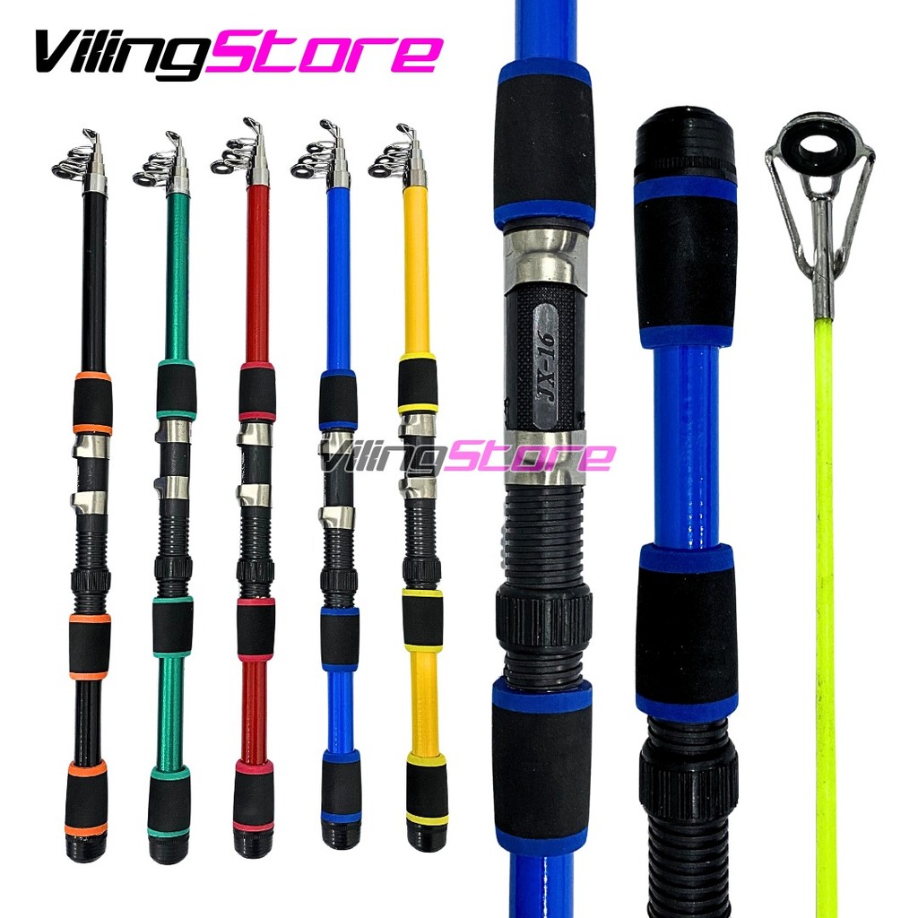 Joran Pancing Bahan Fiber Joran Antena Telescopic Laut Portable Joran Telescopic