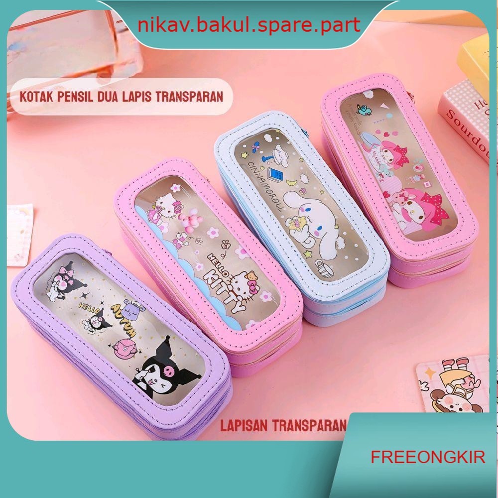 

Kotak Pensil 2 Tingkat Transparant/Tempat Pensil Kapasitas Besar