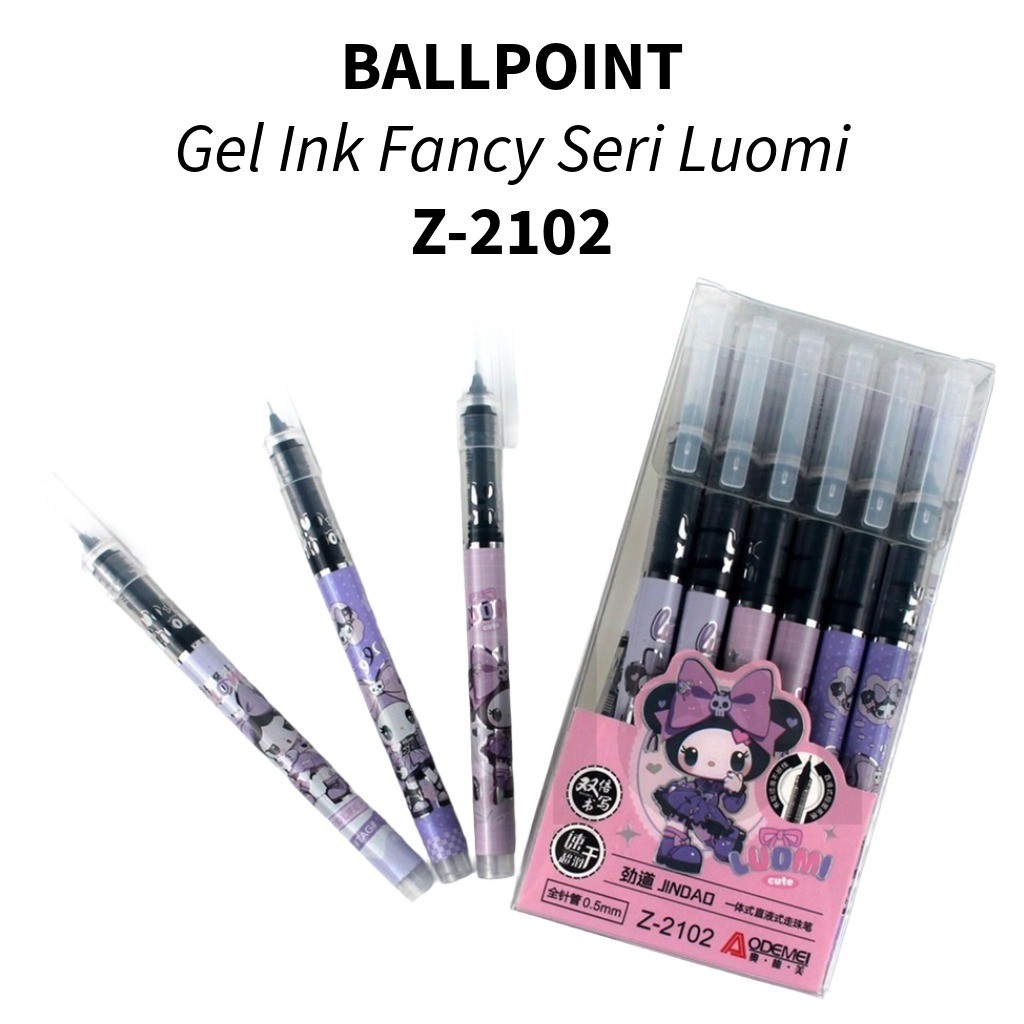 

♚12pcs Ballpoint Gel Z-2102 / 1pak Ballpoint Gel Cute LUOMI 0.5MM♚