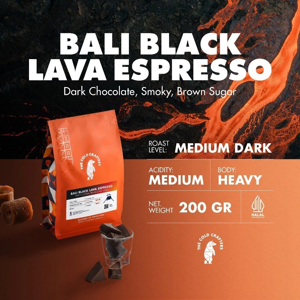 

JAMIN MURAH !!!Bali Black Lava Espresso Grade 1 Biji Kopi Roasted Beans 200GR(BISA LANGSUNG ORDER)