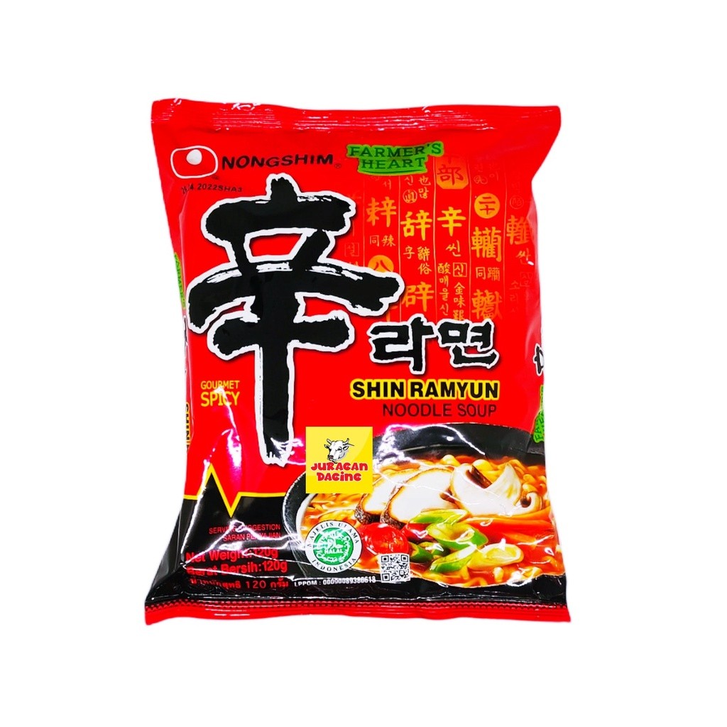 

Mie Korea Instant Noodle Shin Ramyun Nongshim Gourmet Spicy 120gr