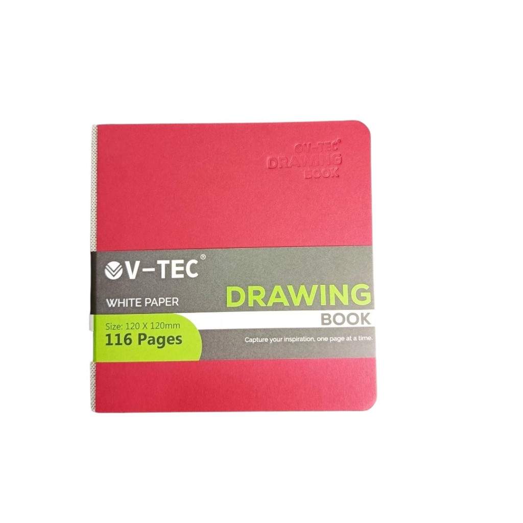 

V-TEC DRAWING BOOK 175X175 200GSM / BLACK PAPER DBB 2103 // CRAFT PAPER DBC 3103 // WHITE PAPER DBW 1103 PCS