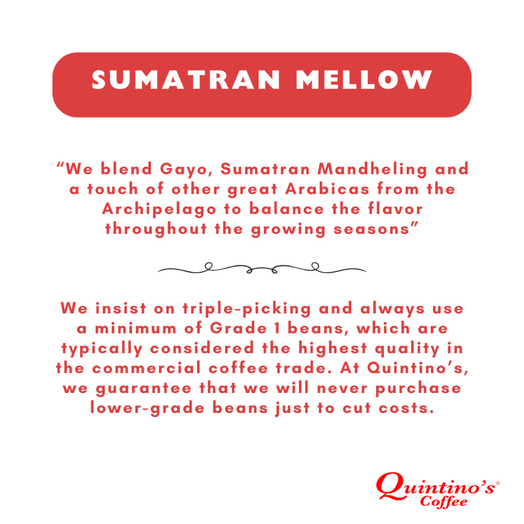 

JAMIN MURAH !!!Quintino's Coffee - Whole Beans Biji Kopi Sumatran Mellow 250gr(BISA LANGSUNG ORDER)