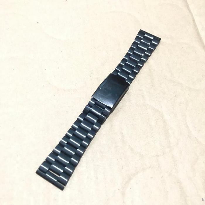 Tali Strap Rantai Jam Tangan Stainless Steel Tali Rantai Jam Tangan - Hitam, 18MM