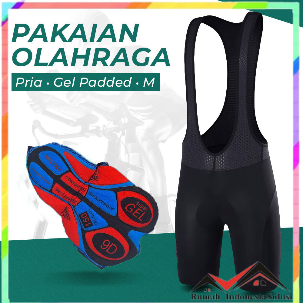 

- FUALRNY Pakaian Olahraga Sepeda Pria Tights Gel Padded - SRDK-01 -
