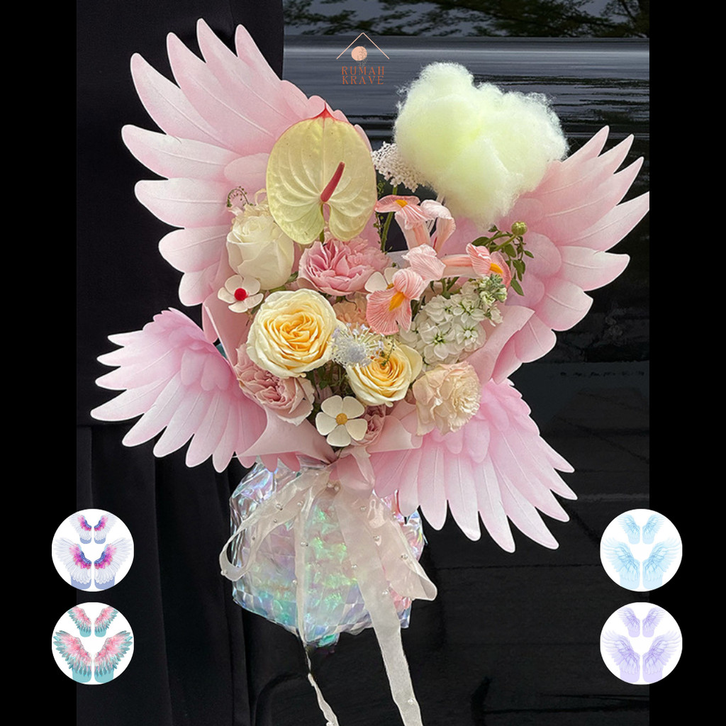

RUMAH KRAVE - Kertas Buket Angel Wings Sayap Bunga