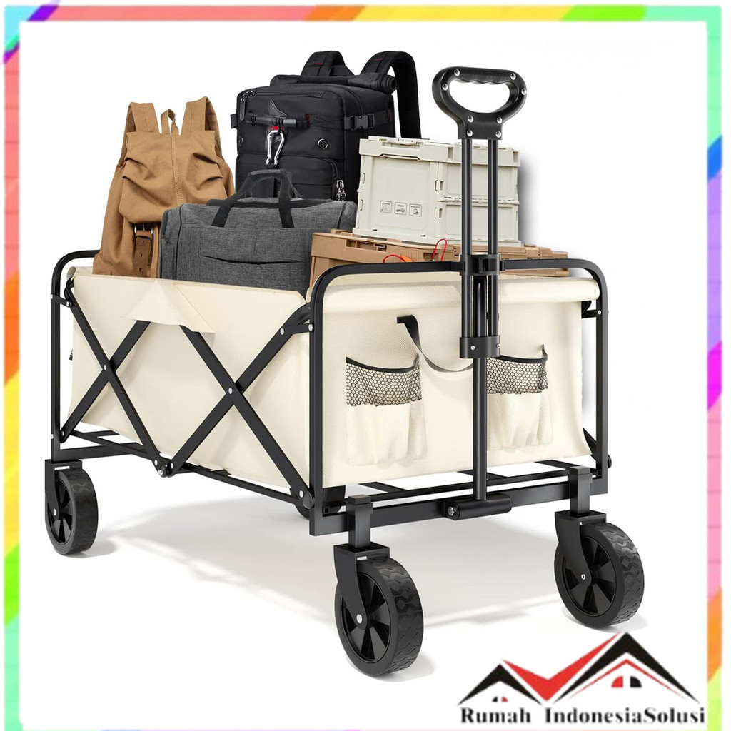 

- VILLVALD Troli Barang Lipat Camp Wagon Oxford Steel - VV80 -