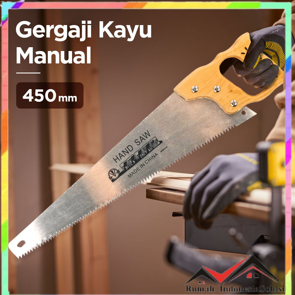 

- TESEN Gergaji Kayu Tangan Manual Hand Pulled Saw 450mm - DSF-5106 -