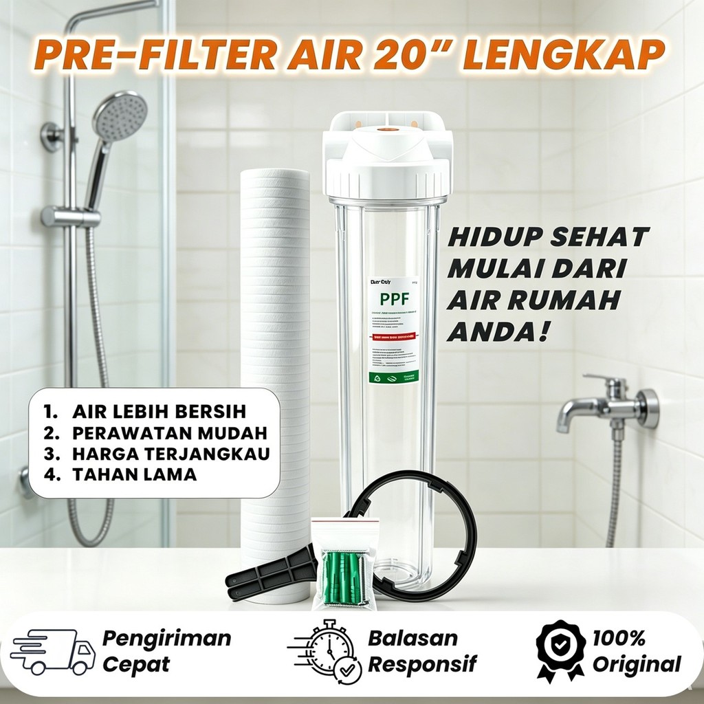 Housing Filter 20 Inch Biru / Transparan