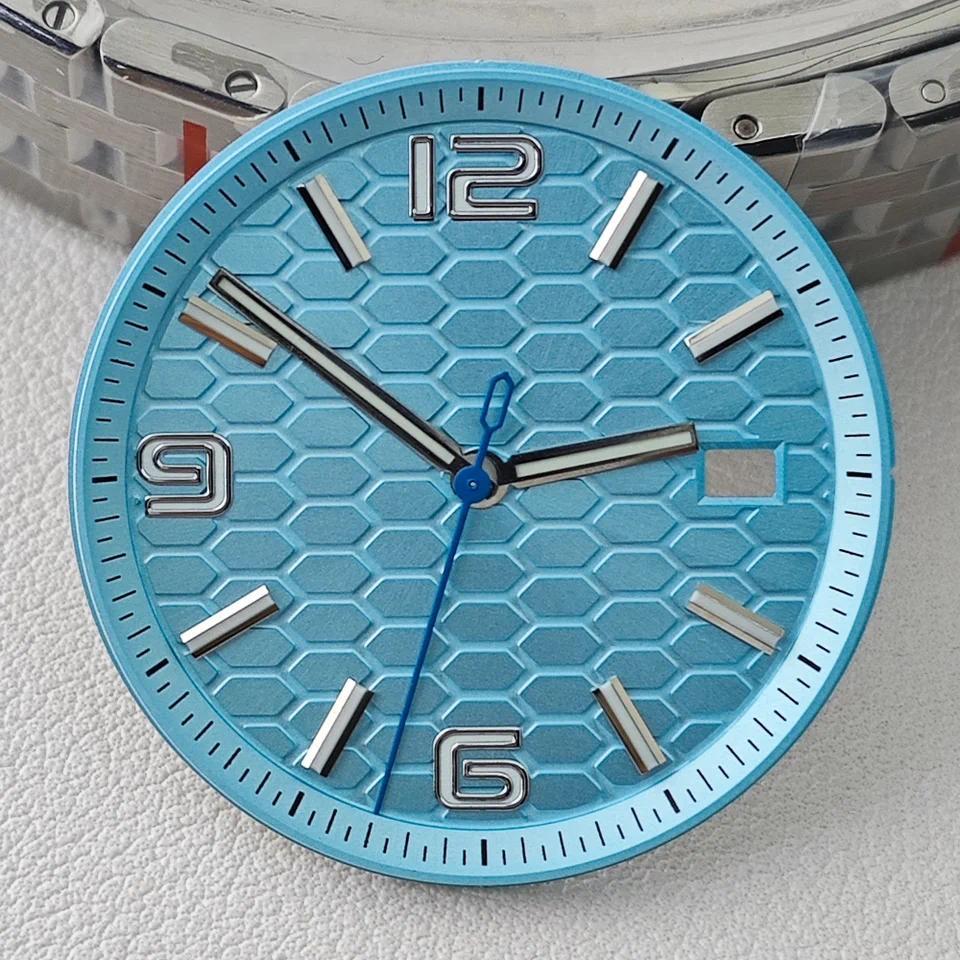 NH35 395mm Jam Tangan Pria Berkualitas Tinggi Bagian Casing Perak Untuk Mesin NH35 Jam Tangan Safir 