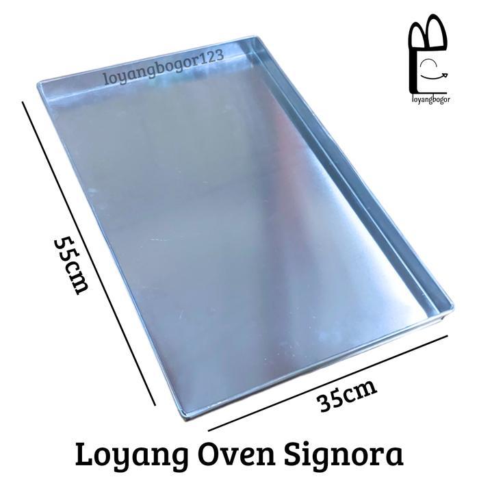 Loyang oven signora 35x55 bahan alumunium tebal loyang oven kue kering Kitchenware Nampan - 2cm - Tu
