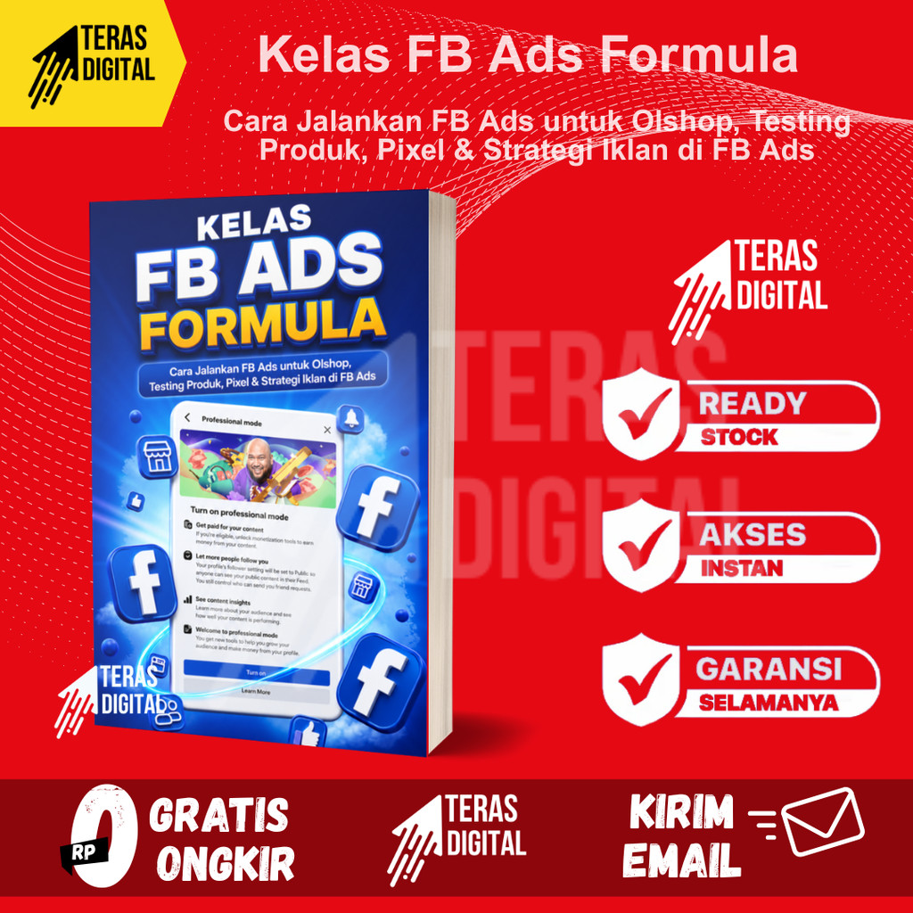 Kelas FB Ads Formula - Cara Jalankan FB Ads untuk Olshop, Testing Produk, Pixel & Strategi Iklan di 