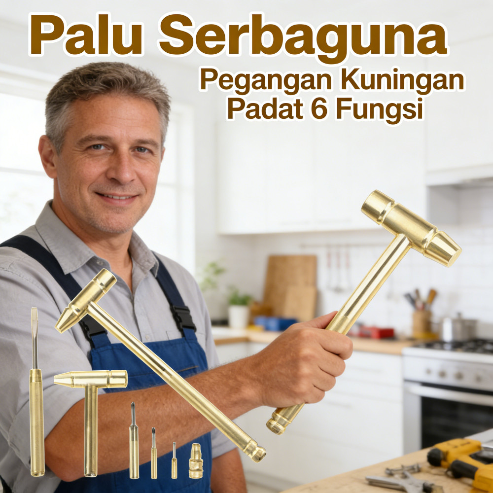 Tembaga solid pegangan Palu mini multifungsi obeng kecil palu berlapis bulat dengan integrasī