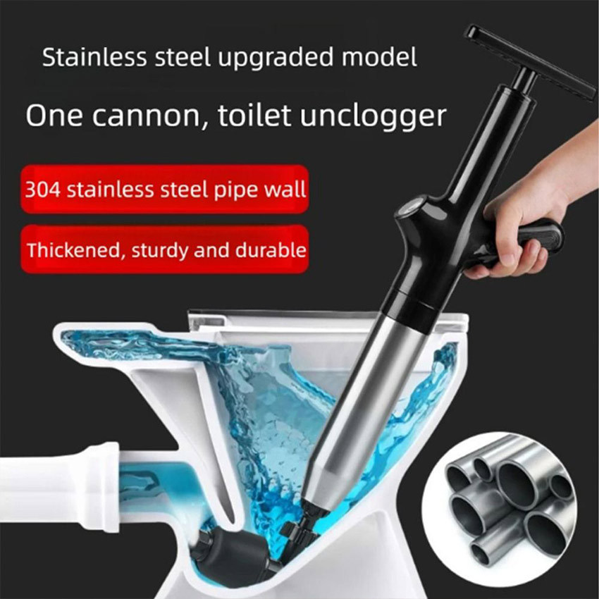 Machinegard Pompa Kloset Anti Mampet Drain Buster Alat Pendorong Saluran Wc Toilet Tersumbat Plunger