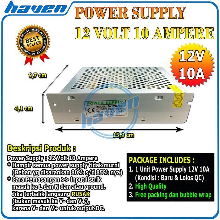 POWER SUPPLY 12V 30A / PSU 12V 30A SWITCHING POWER - 12V 10A
