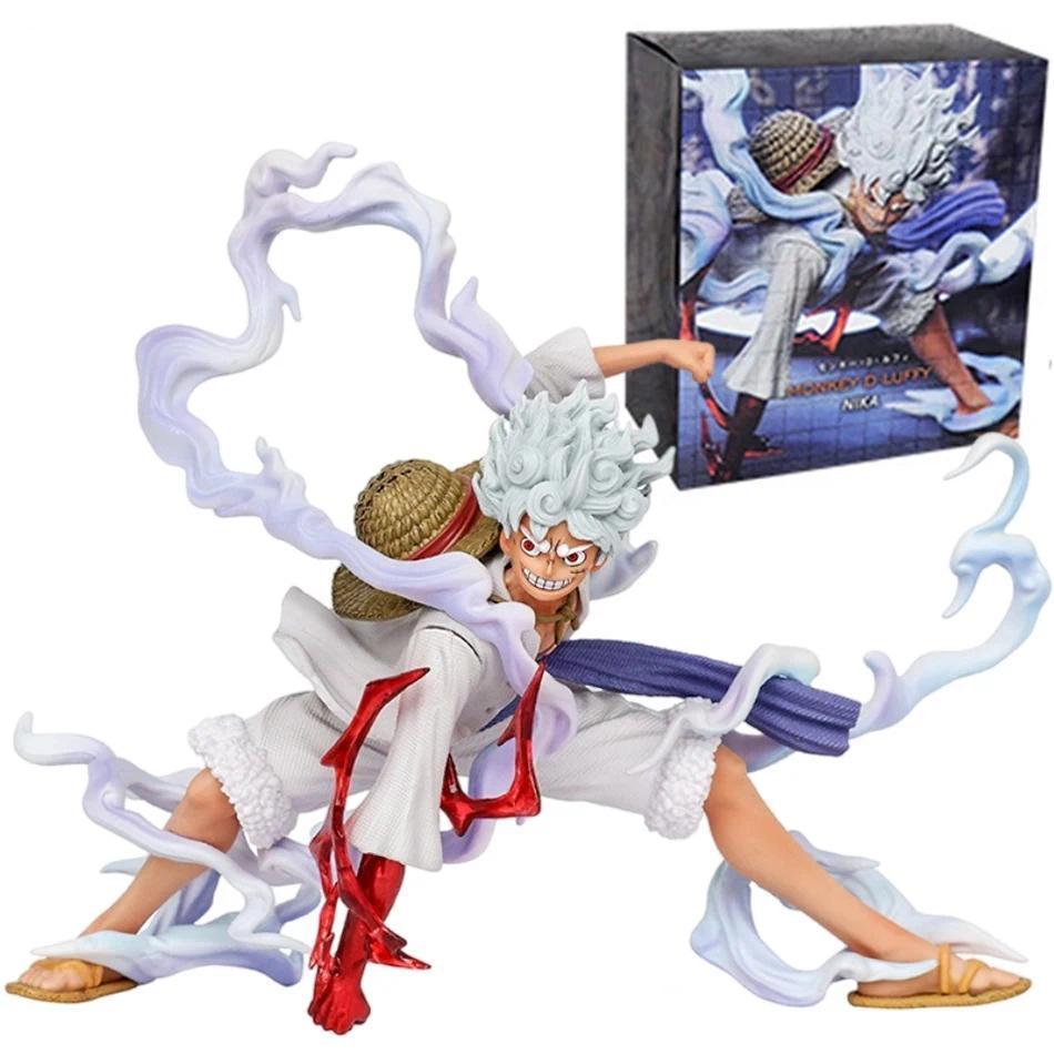 One Piece King Luffy Sun God Nika Luffy Squatting Second Class Fruit Awakening White Hair Luffy Anim