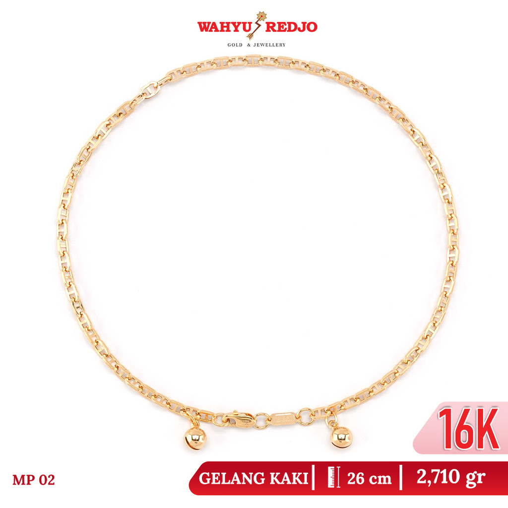 Gelang Kaki Minisi Emas Kadar 16K Wahyu Redjo GLK-16K-32058317 Non Pameran